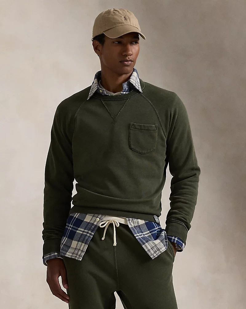 Garment-Dyed Fleece Sweatshirt