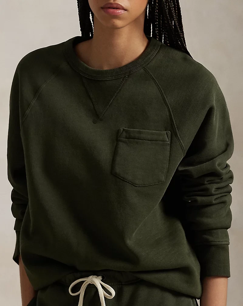Garment-Dyed Fleece Sweatshirt