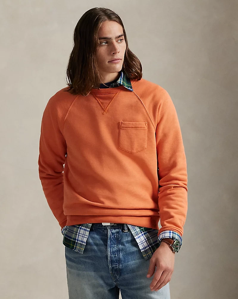 Garment-Dyed Fleece Sweatshirt