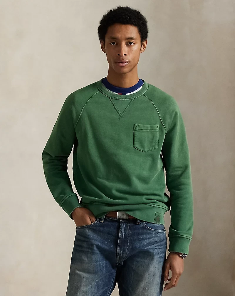 Garment-Dyed Fleece Sweatshirt