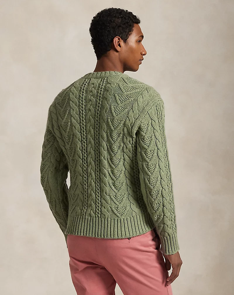 Cotton-Blend Fisherman’s Sweater