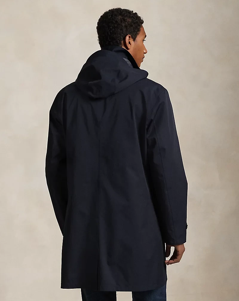 Water-Repellent Hooded Walking Coat