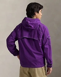 Garment-Dyed Twill Hooded Jacket