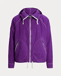 Garment-Dyed Twill Hooded Jacket