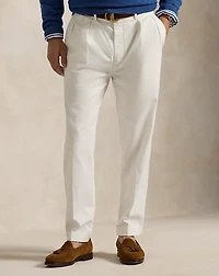 Slim Tapered Fit Pleated Twill Pant
