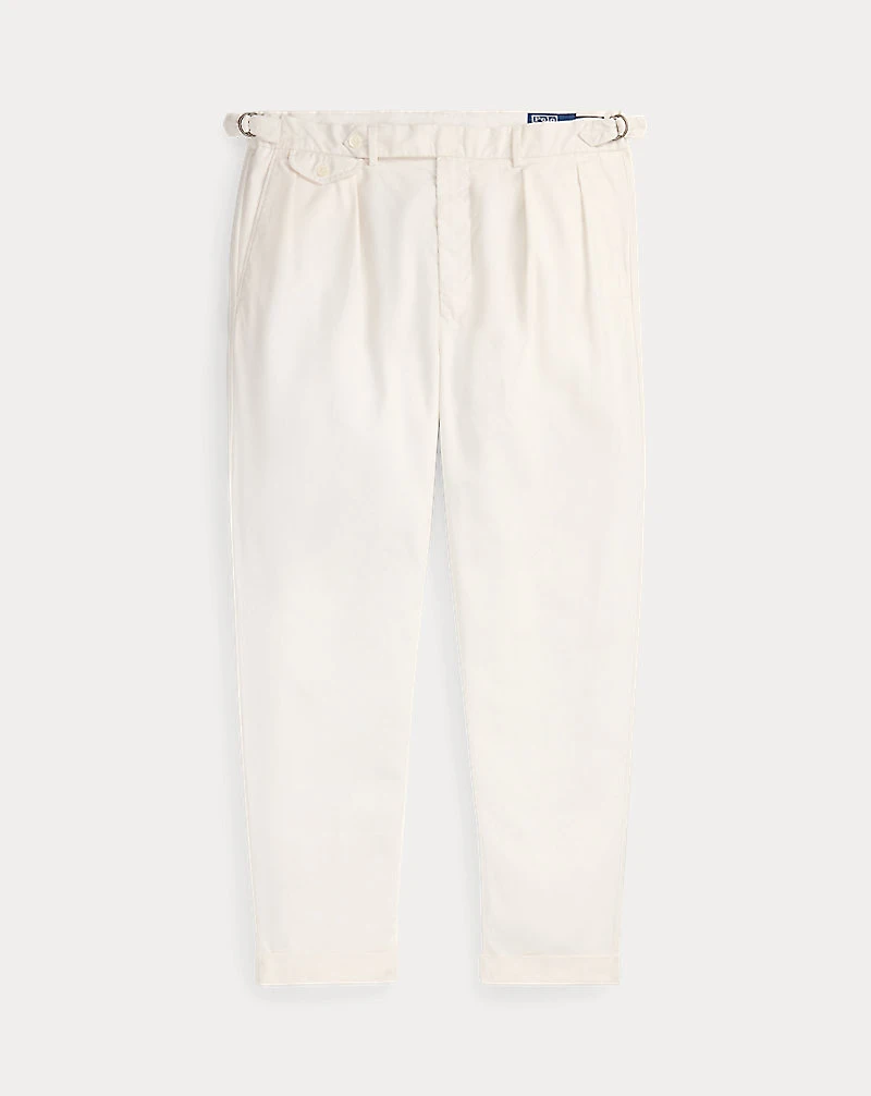 Slim Tapered Fit Pleated Twill Pant