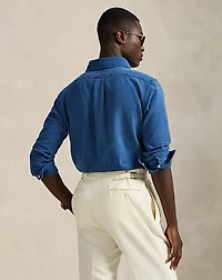 Classic Fit Indigo Oxford Popover Shirt