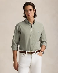 Classic Fit Gingham Stretch Poplin Shirt