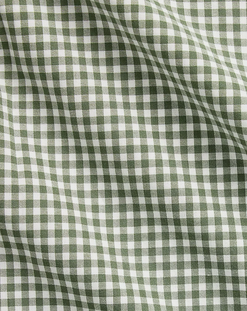 Classic Fit Gingham Stretch Poplin Shirt