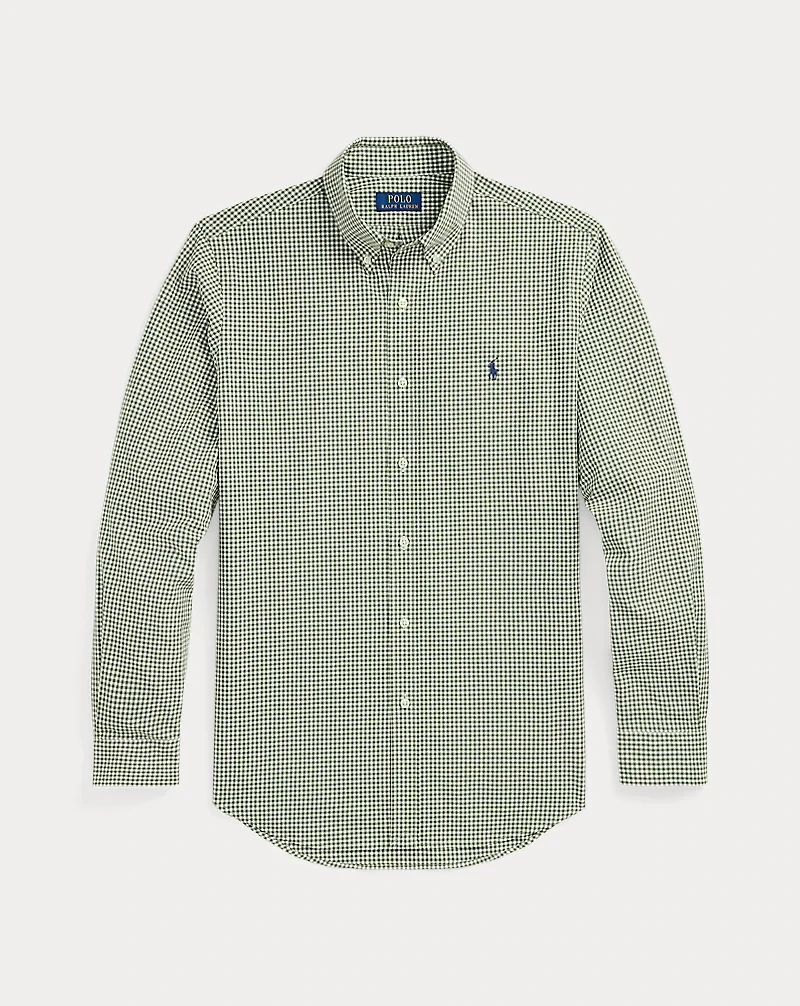 Classic Fit Gingham Stretch Poplin Shirt