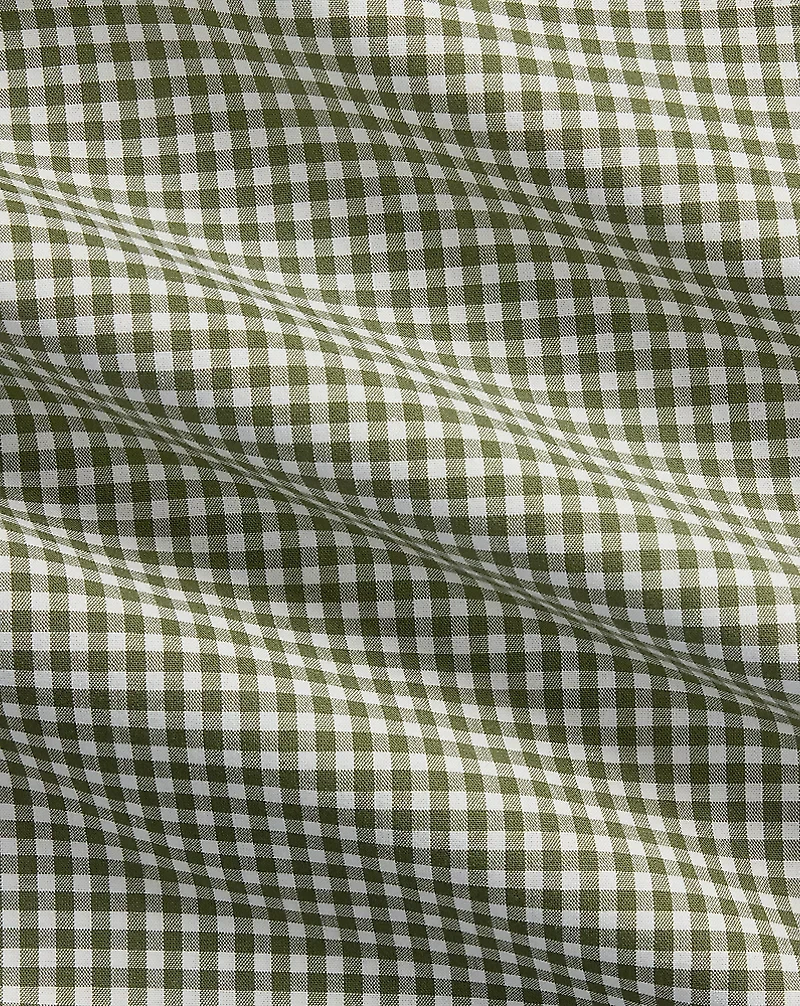 Slim Fit Gingham Stretch Poplin Shirt