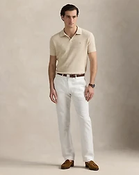 Cotton-Linen Johnny-Collar Sweater
