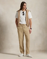 Lateef Slim Tapered Fit Linen Pant