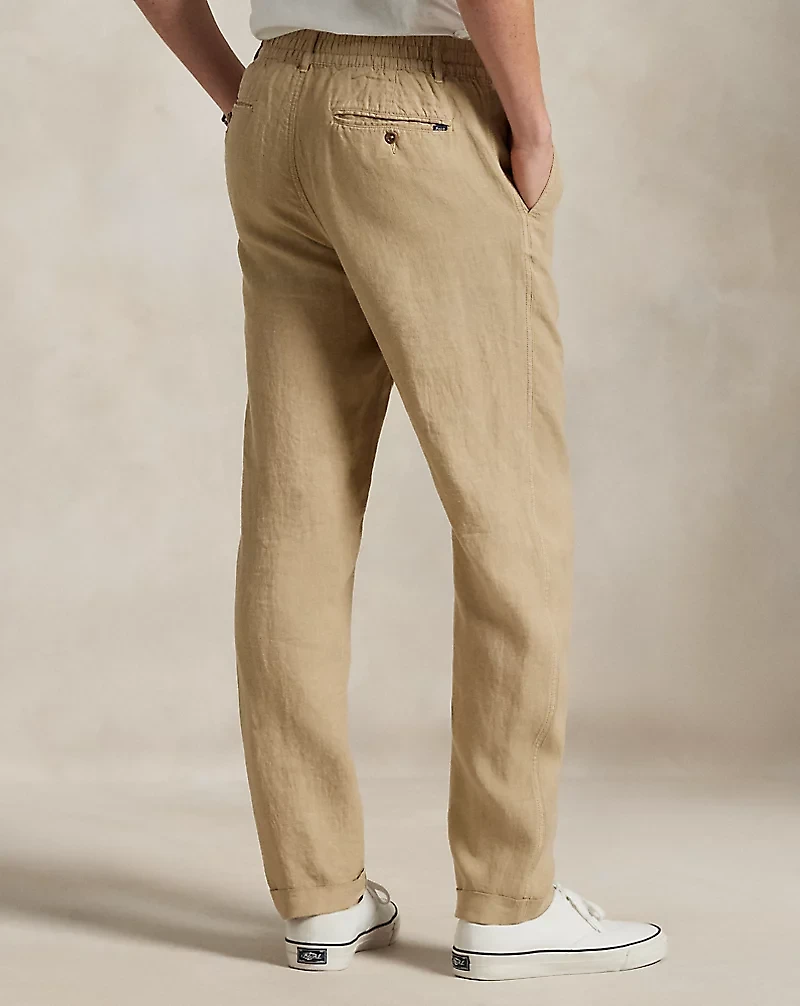 Lateef Slim Tapered Fit Linen Pant