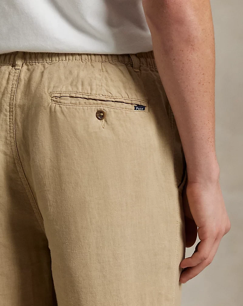 Lateef Slim Tapered Fit Linen Pant