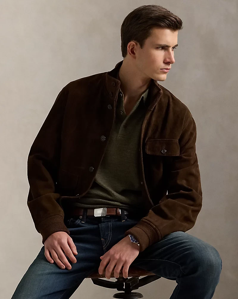 Washable Wool Polo-Collar Sweater