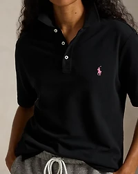 Pink Pony Stretch Mesh Polo Shirt