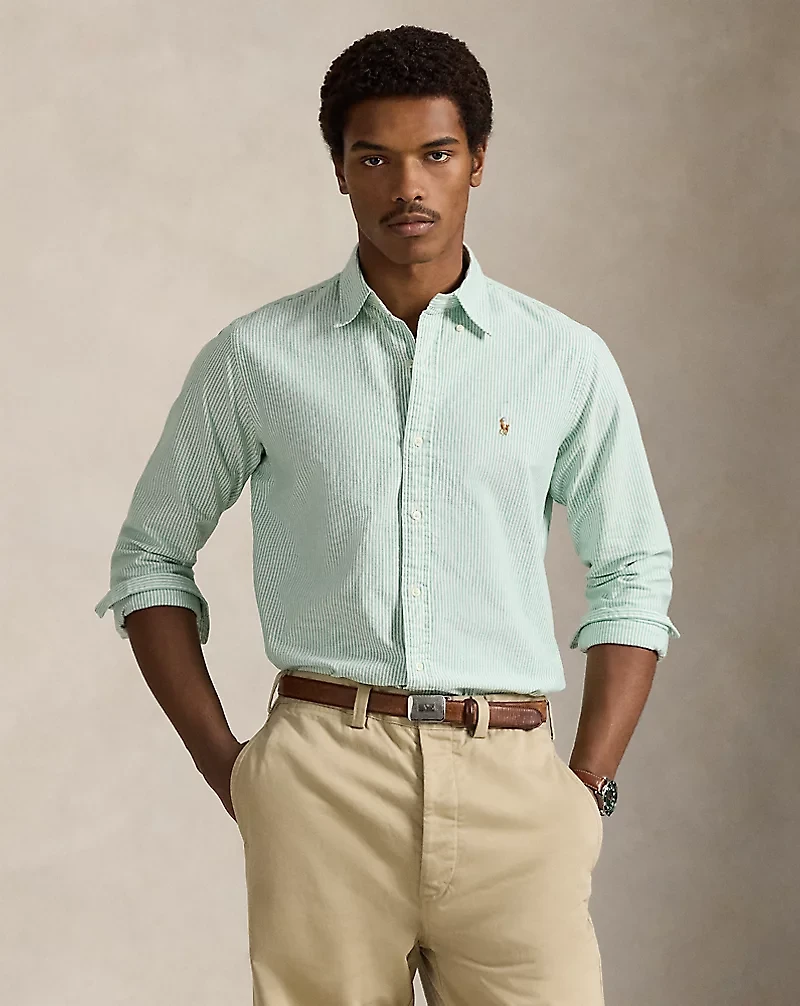 Classic Fit Striped Oxford Shirt