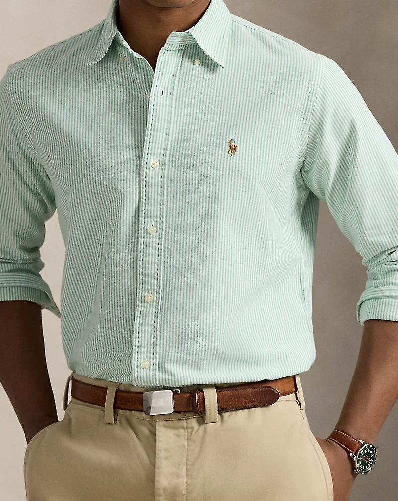 Classic Fit Striped Oxford Shirt