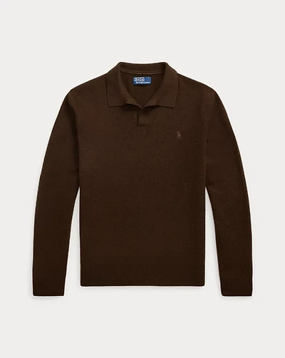 Wool Johnny-Collar Sweater