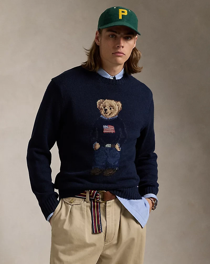 Polo Bear Cotton-Linen Sweater