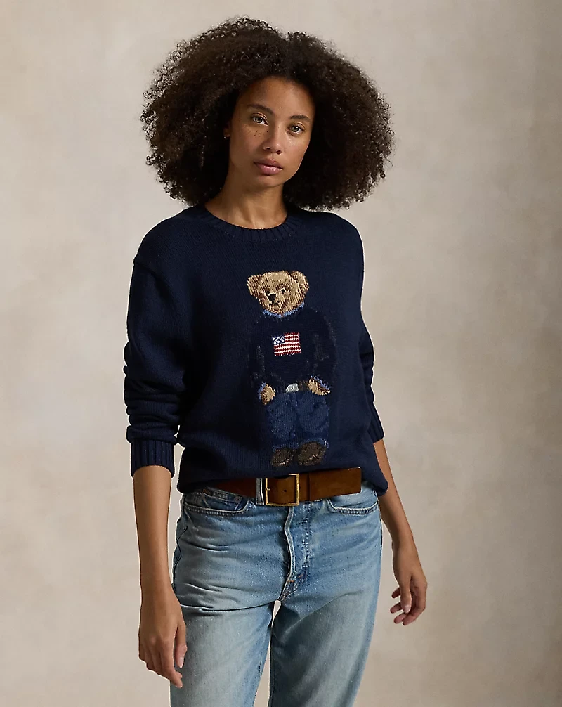 Polo Bear Cotton-Linen Sweater