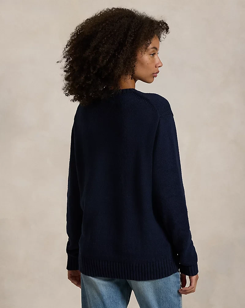 Polo Bear Cotton-Linen Sweater