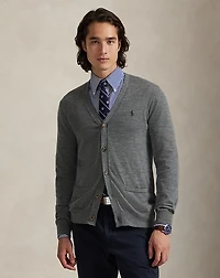 Slim Fit Washable Wool V-Neck Cardigan