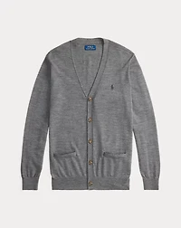 Slim Fit Washable Wool V-Neck Cardigan