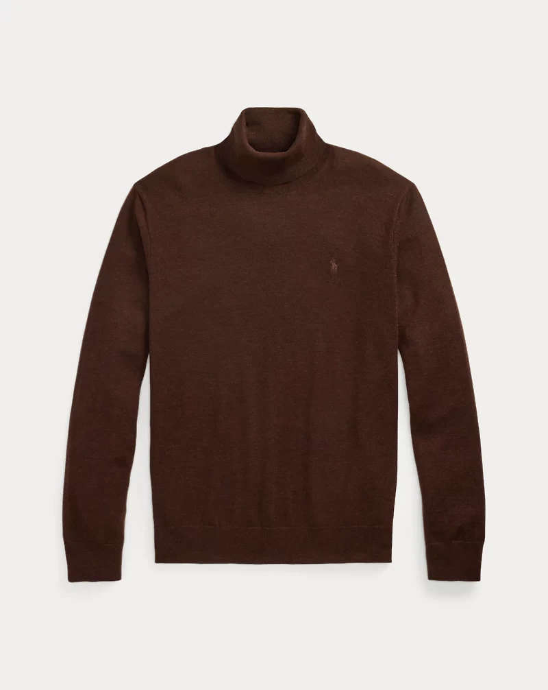 Washable Wool Turtleneck Sweater