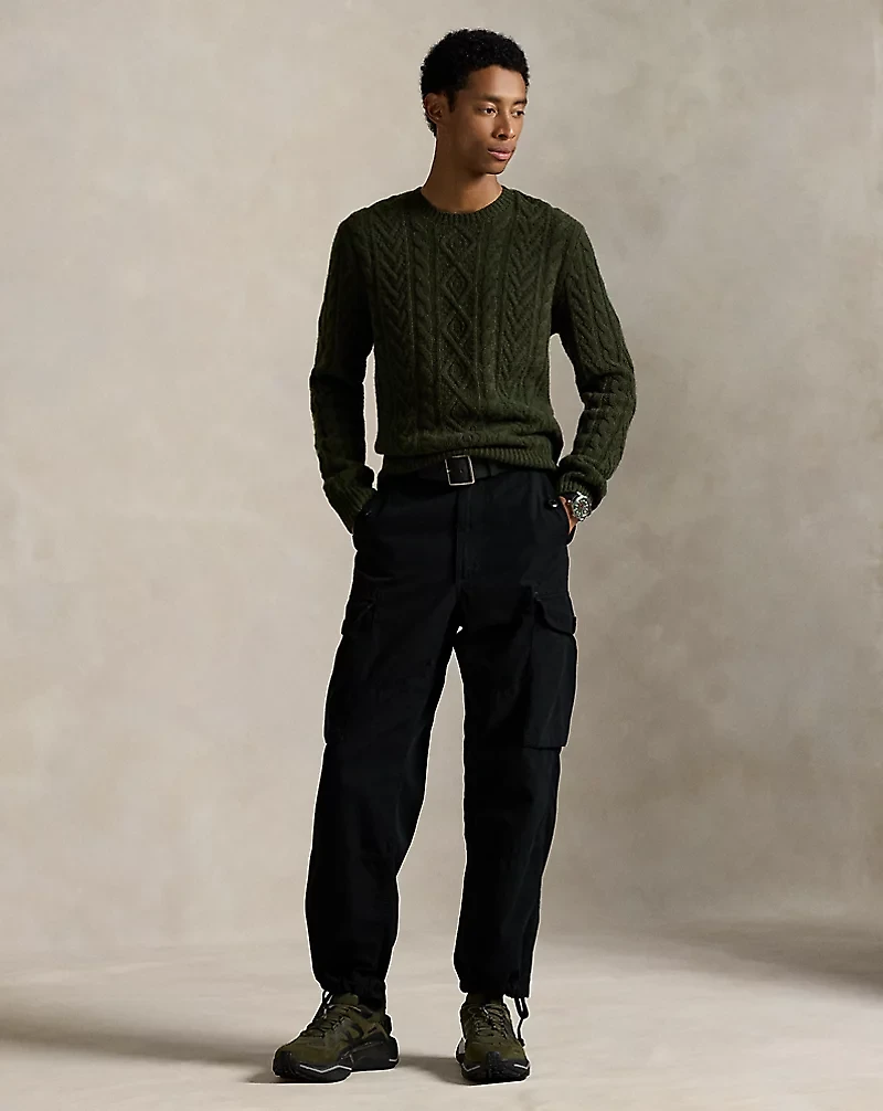 Wool-Alpaca Fisherman’s Sweater