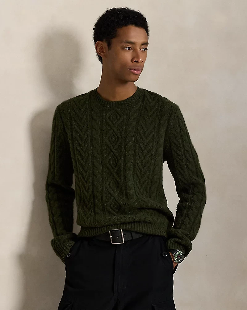 Wool-Alpaca Fisherman’s Sweater
