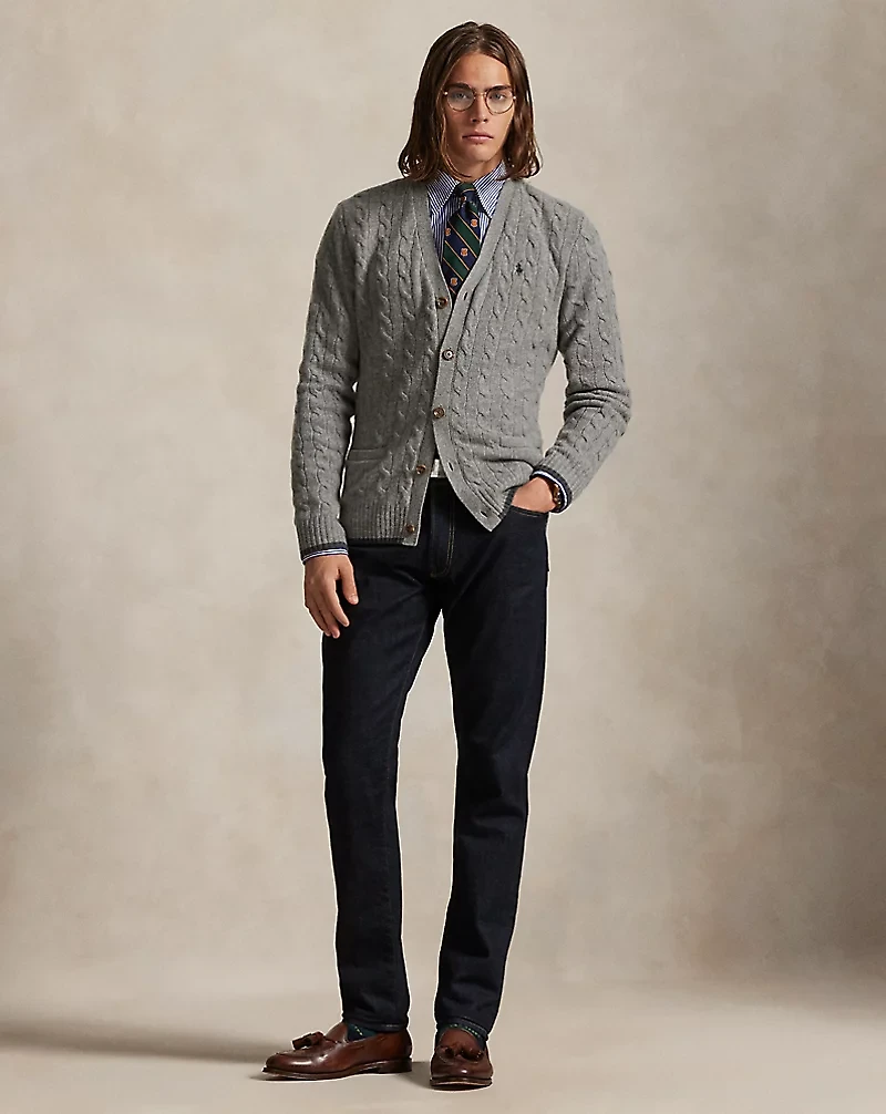 Cable-Knit Wool-Cashmere Cardigan