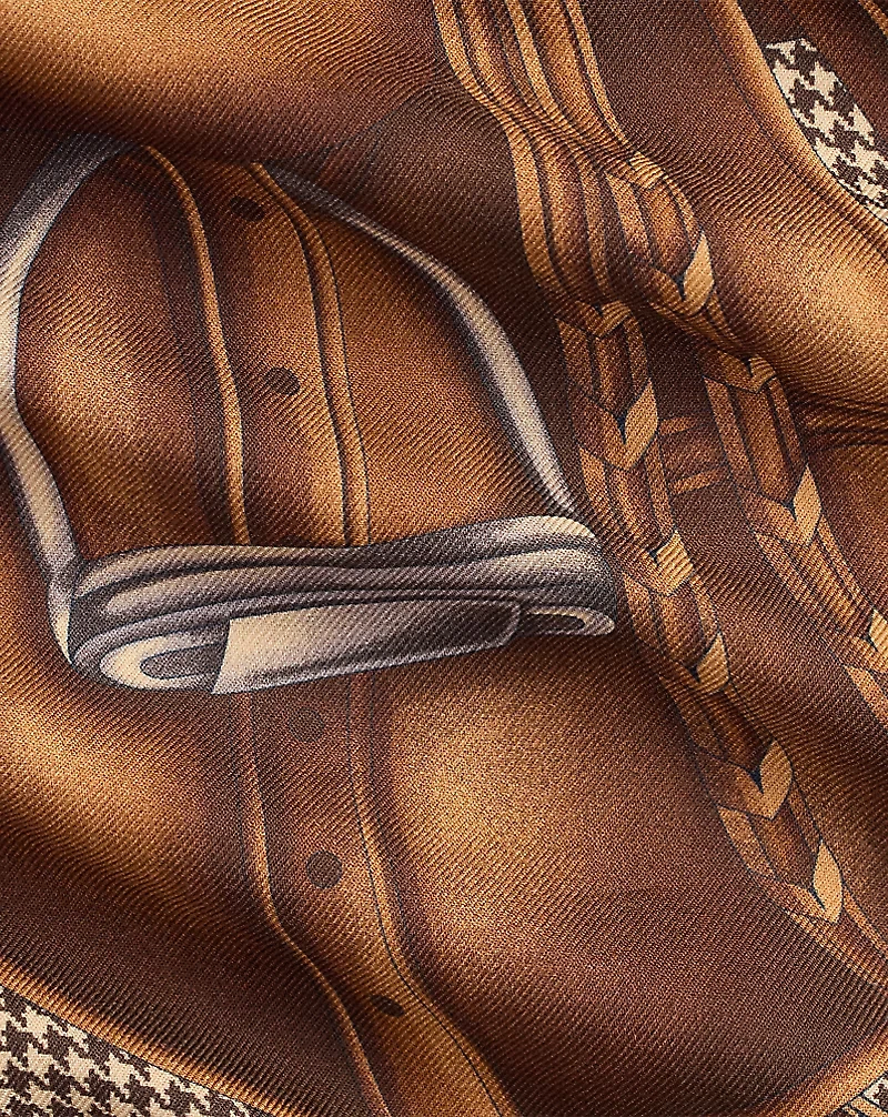 Classic Fit Equestrian-Print Camp Shirt