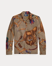 Classic Fit Equestrian-Print Camp Shirt