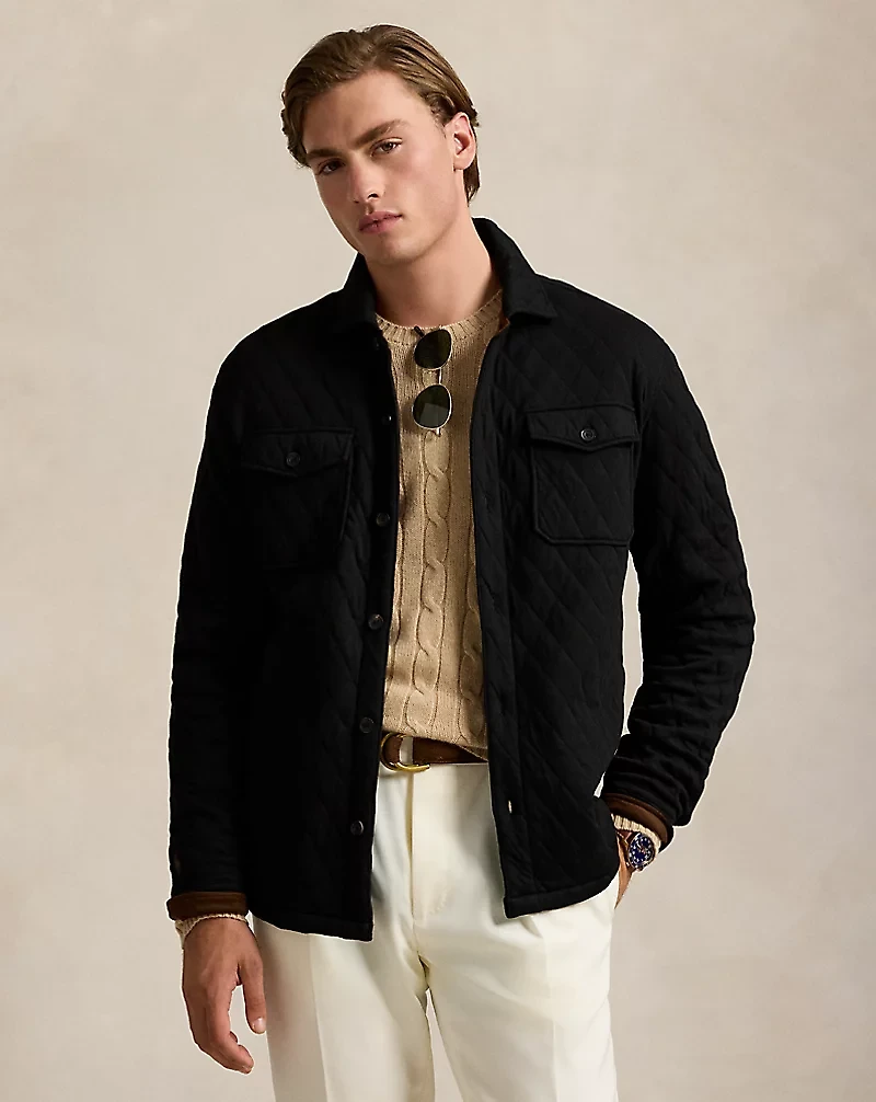 Quilted Double-Knit Jersey Overshirt