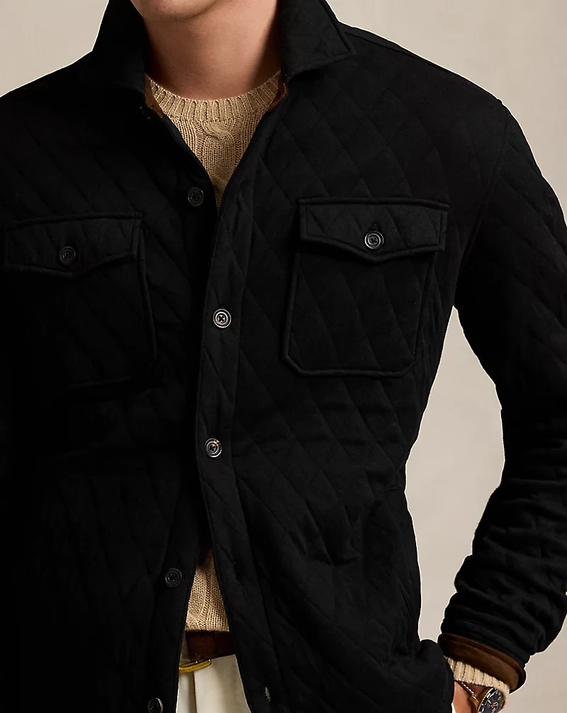 Quilted Double-Knit Jersey Overshirt