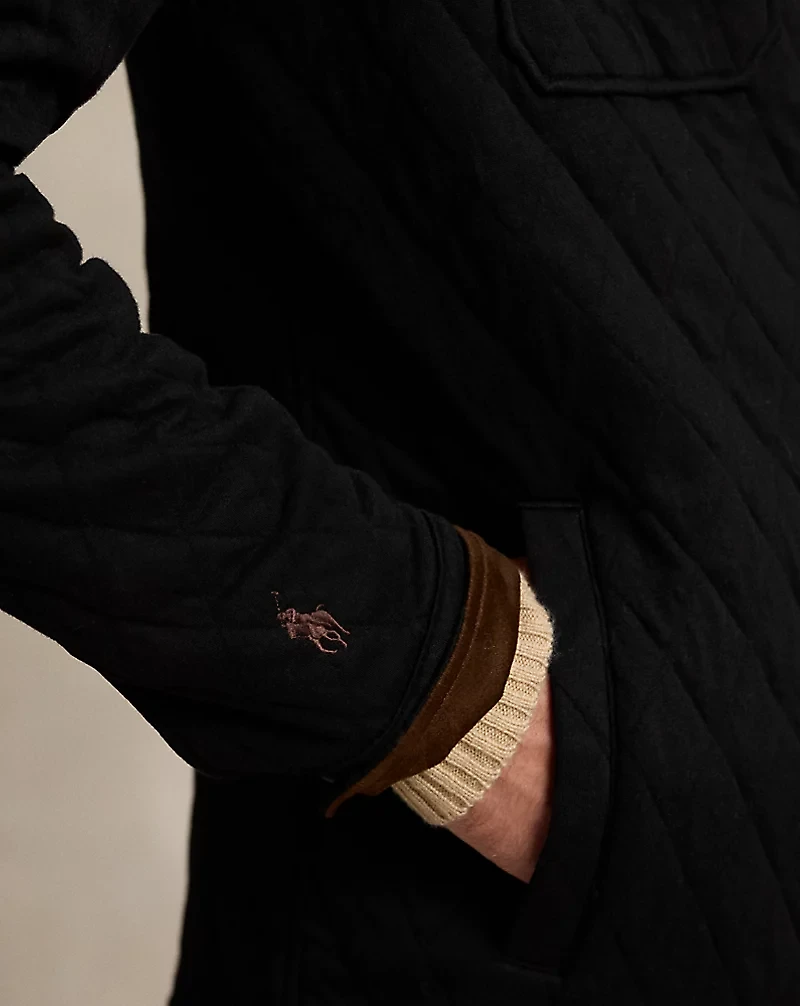 Quilted Double-Knit Jersey Overshirt