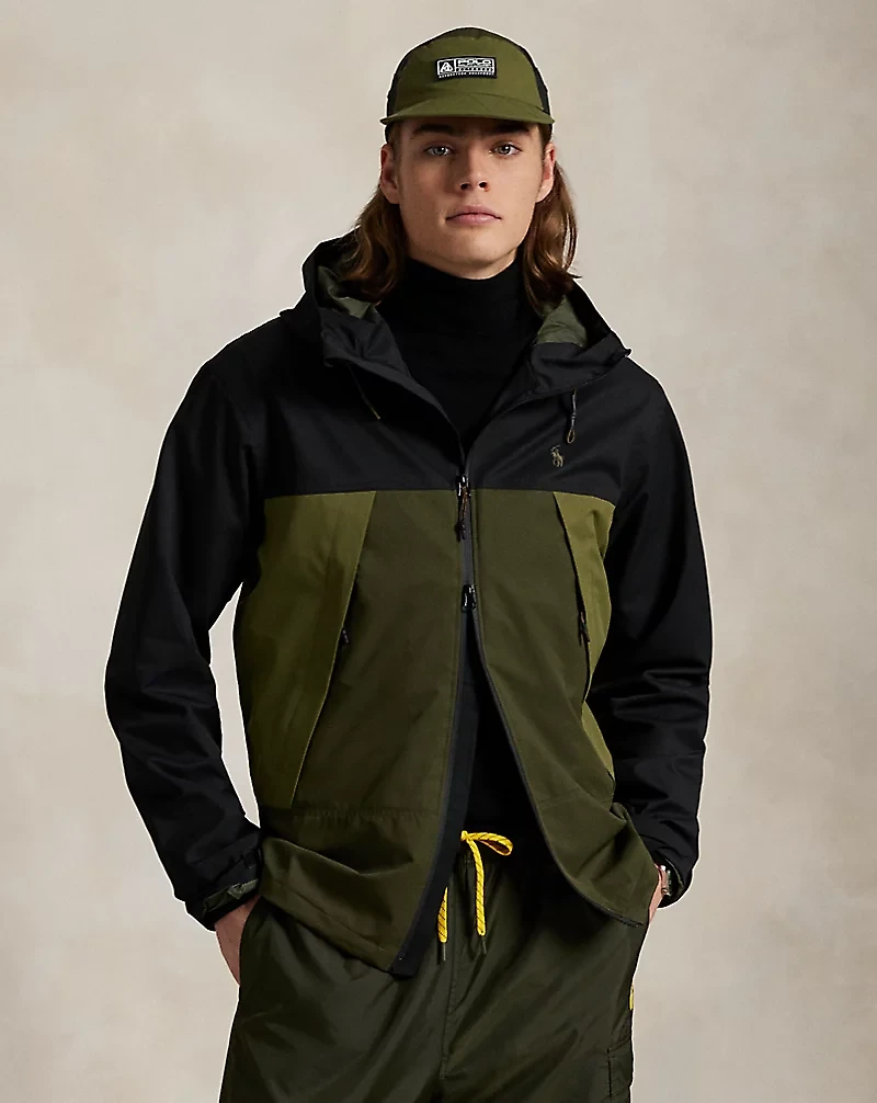 Color-Blocked Hooded Jacket