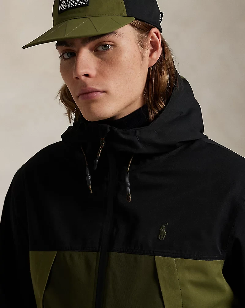 Color-Blocked Hooded Jacket