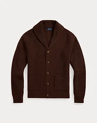 Textured Wool-Cashmere Shawl Cardigan