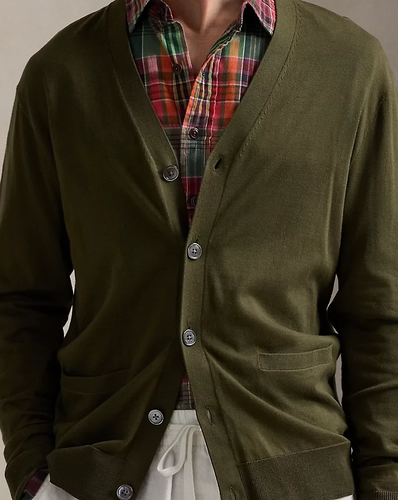 Cotton V-Neck Cardigan