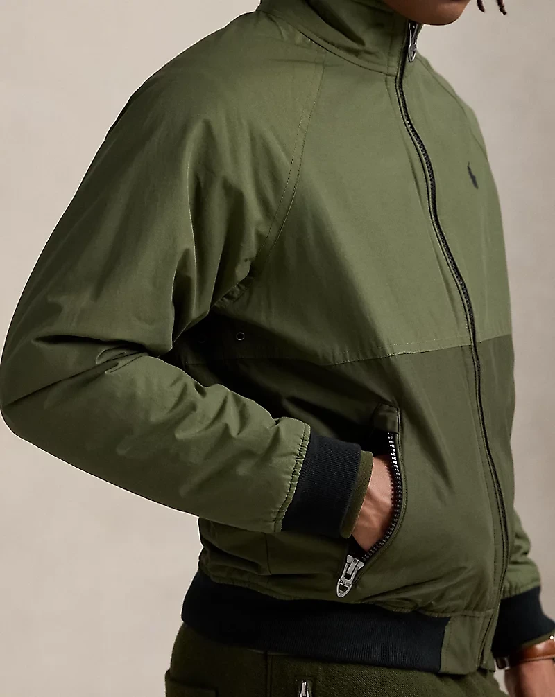 Color-Blocked Raglan-Sleeve Jacket