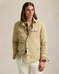 Reversible Suede-Taffeta Shirt Jacket