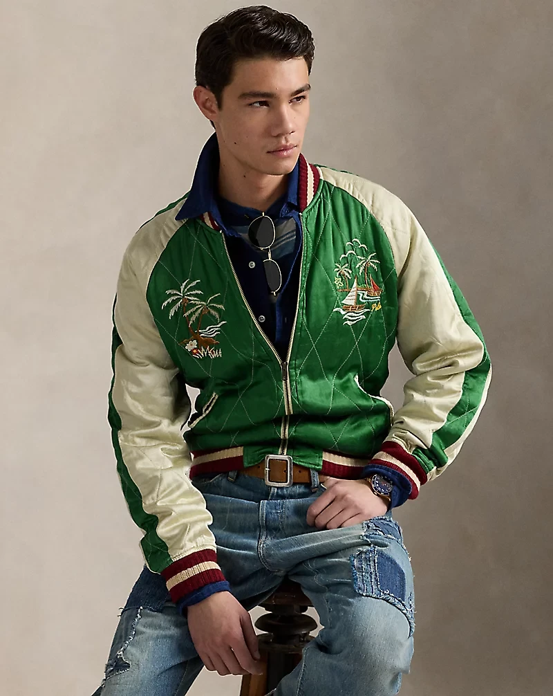 Embroidered Satin Jacket