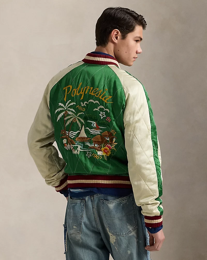 Embroidered Satin Jacket
