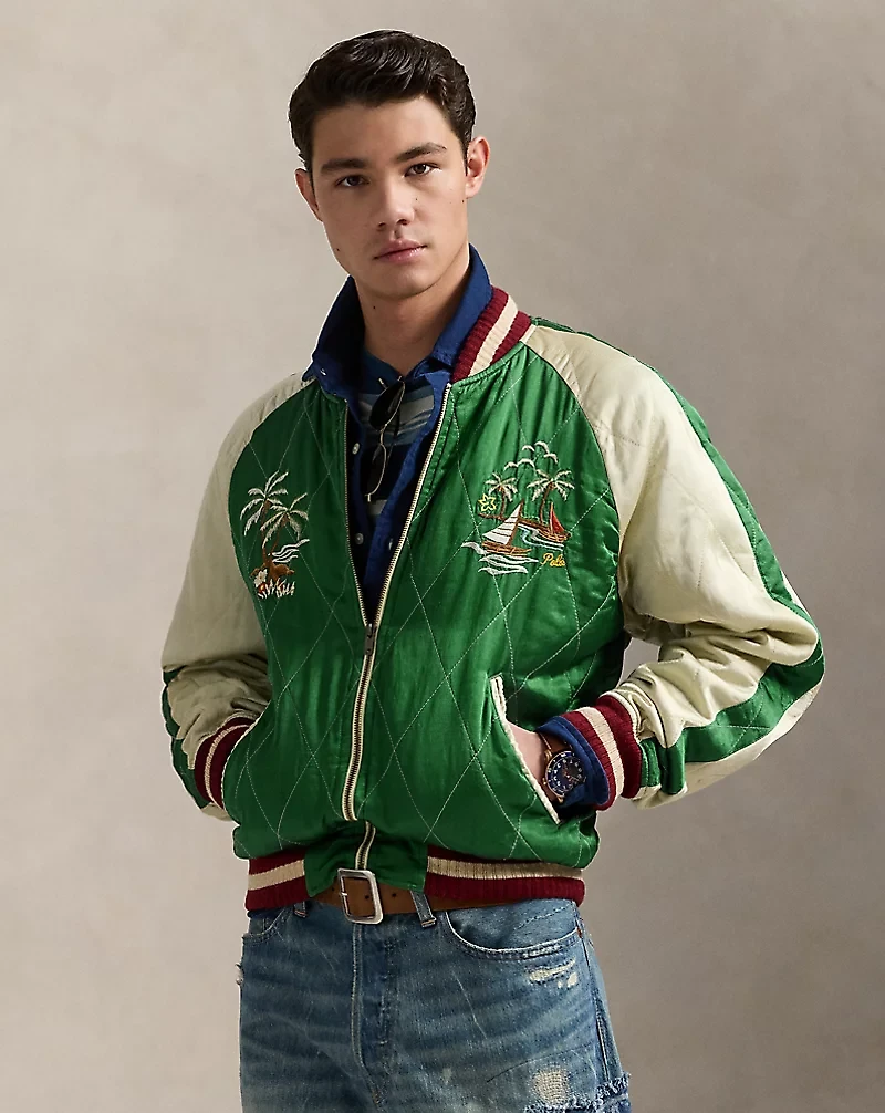 Embroidered Satin Jacket