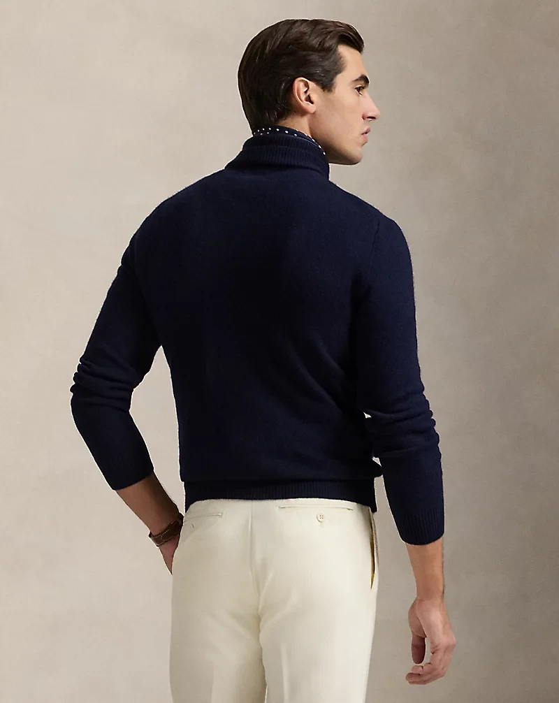 Wool-Cotton Turtleneck Sweater