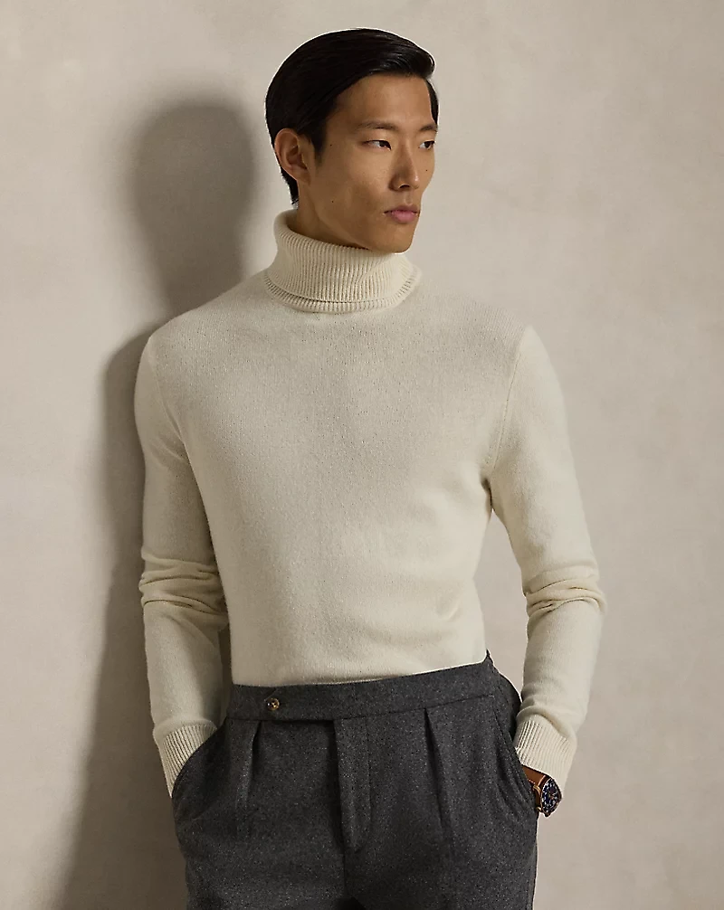 Wool-Cotton Turtleneck Sweater