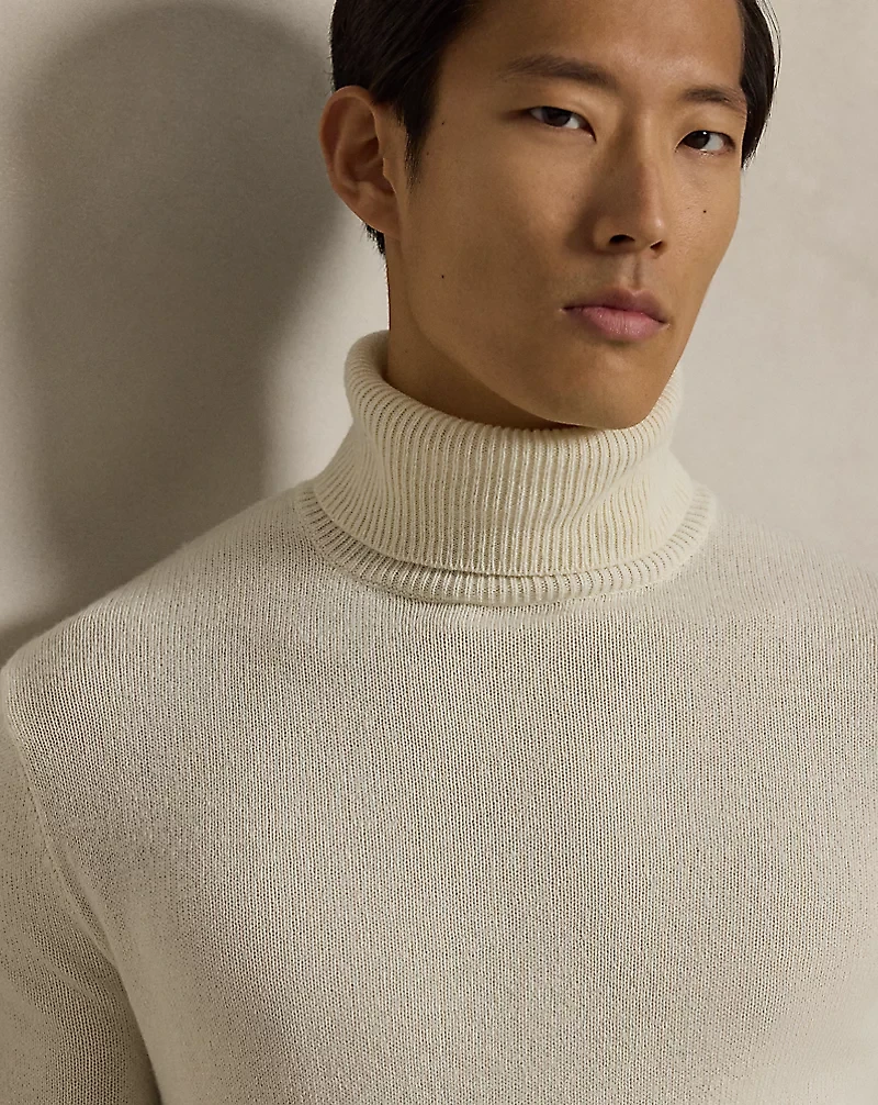 Wool-Cotton Turtleneck Sweater